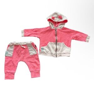 Bonds Pink and White Kids Matching Set